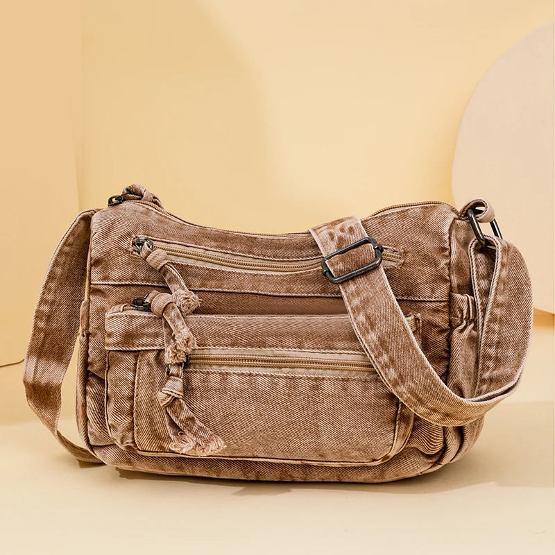 Cartera de Jean para Mujer – Bolso Retro Amplio y Estilo Casual Diario
