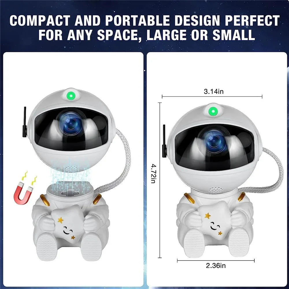 Proyector Galaxia Astronauta LED – Luz Nocturna Estrellada para Habitación