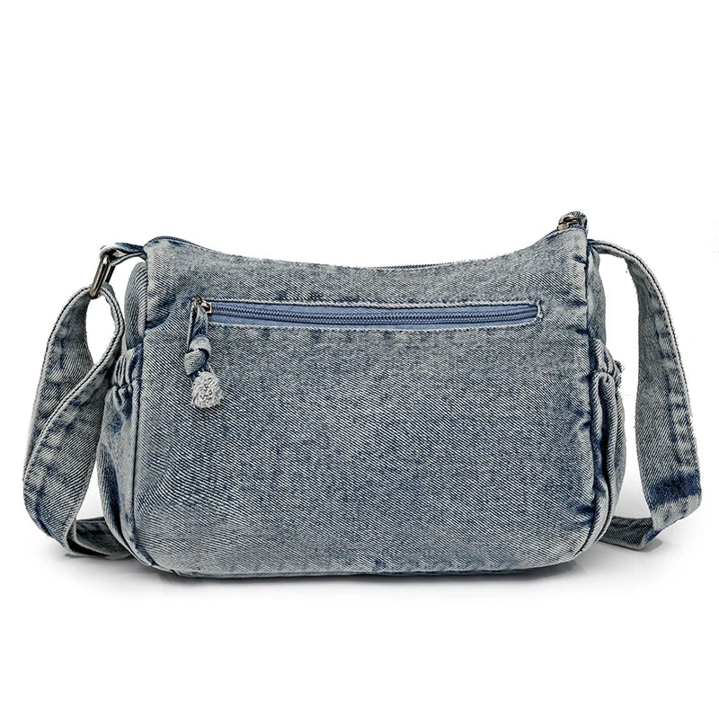 Cartera de Jean para Mujer – Bolso Retro Amplio y Estilo Casual Diario