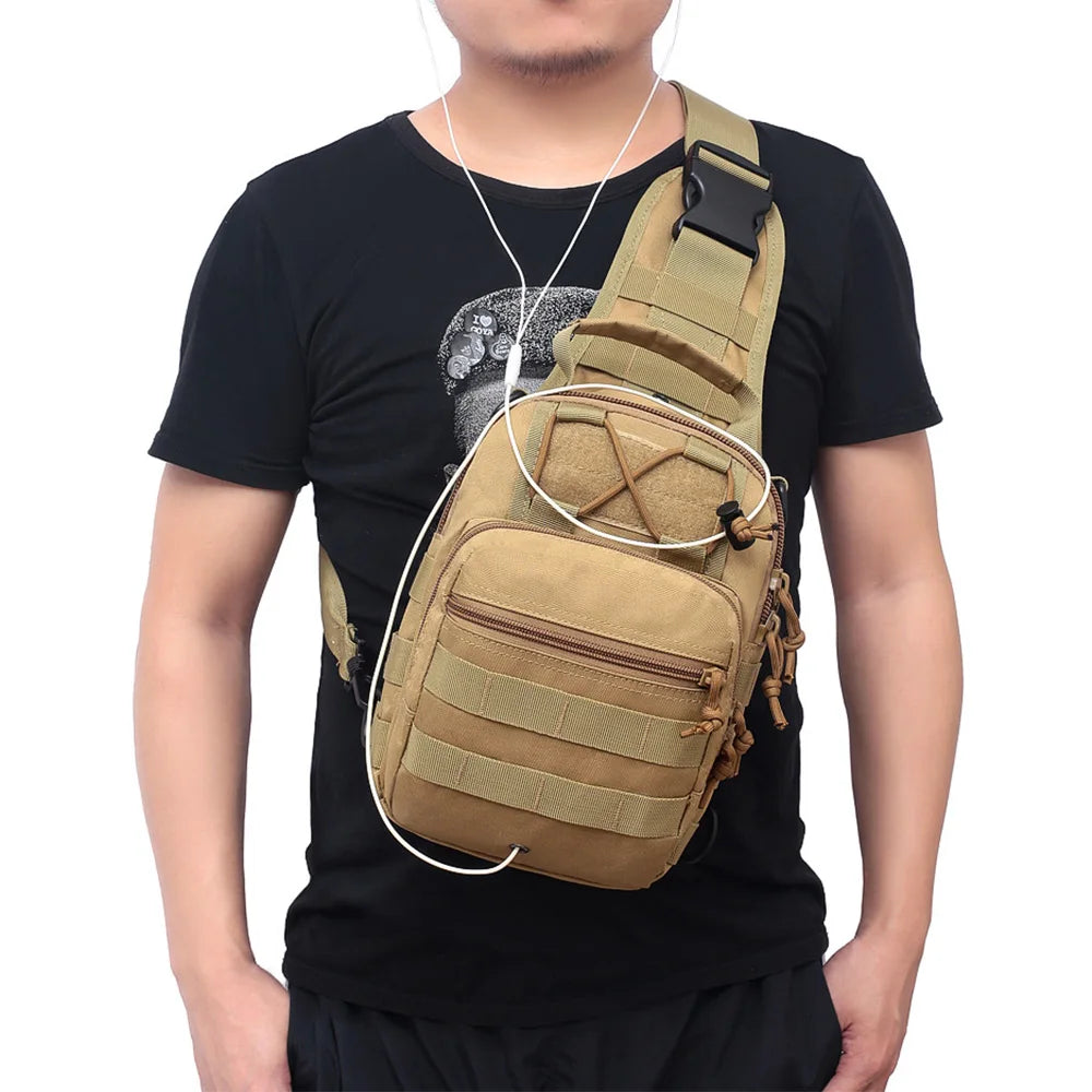 Bolso Cruzado para Hombre – Mochila Sling Táctica de Nylon para Viajes y Uso Diario