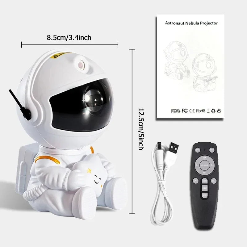 Proyector Galaxia Astronauta LED – Luz Nocturna Estrellada para Habitación