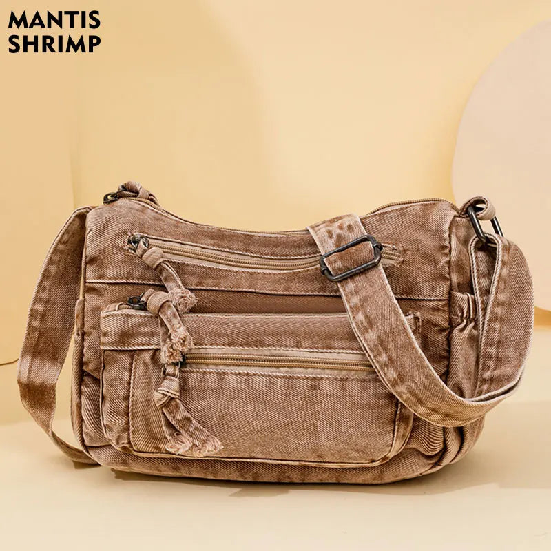 Cartera de Jean para Mujer – Bolso Retro Amplio y Estilo Casual Diario
