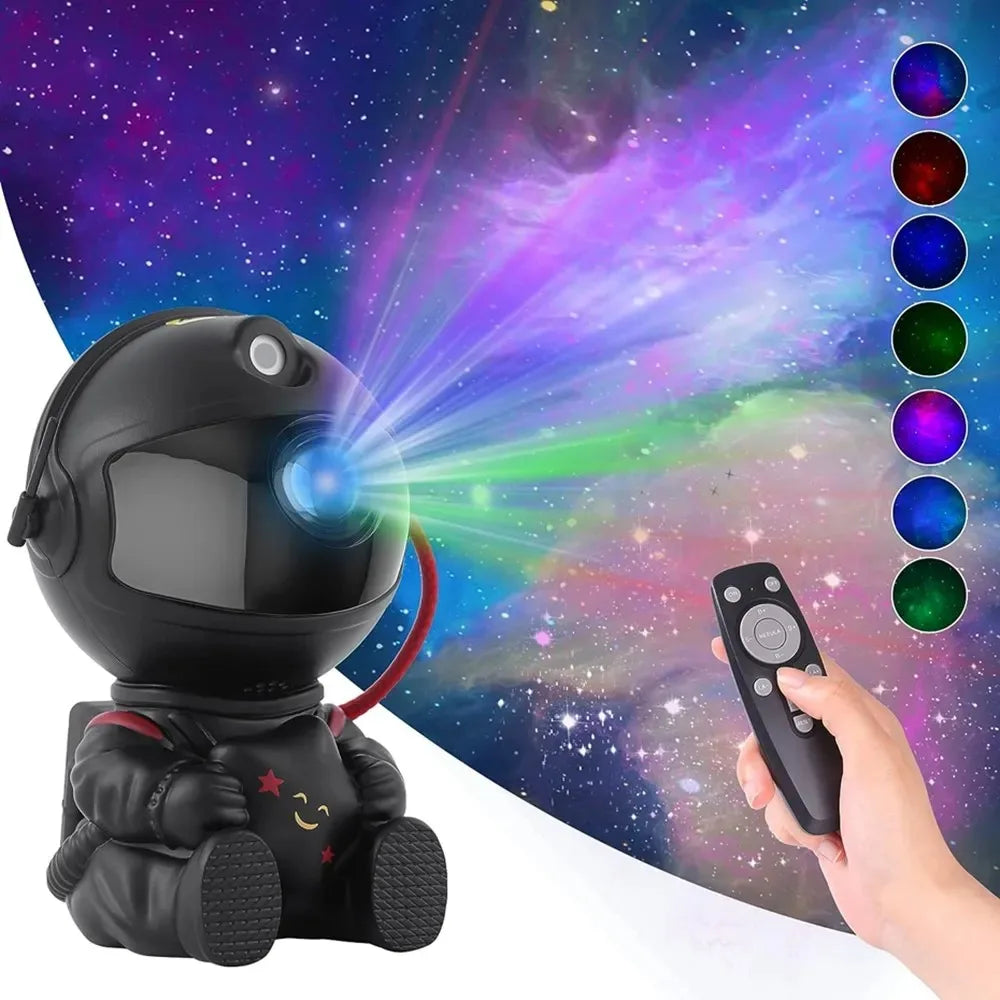 Proyector Galaxia Astronauta LED – Luz Nocturna Estrellada para Habitación