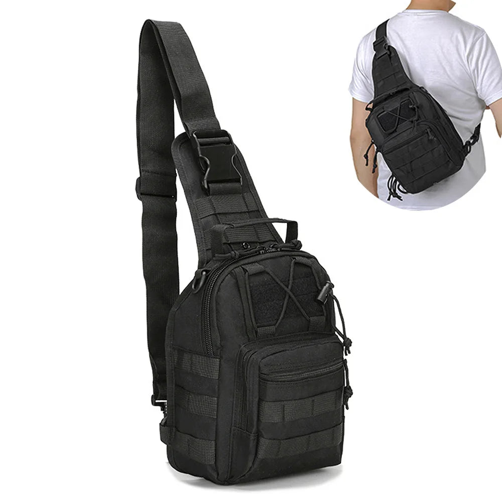 Bolso Cruzado para Hombre – Mochila Sling Táctica de Nylon para Viajes y Uso Diario