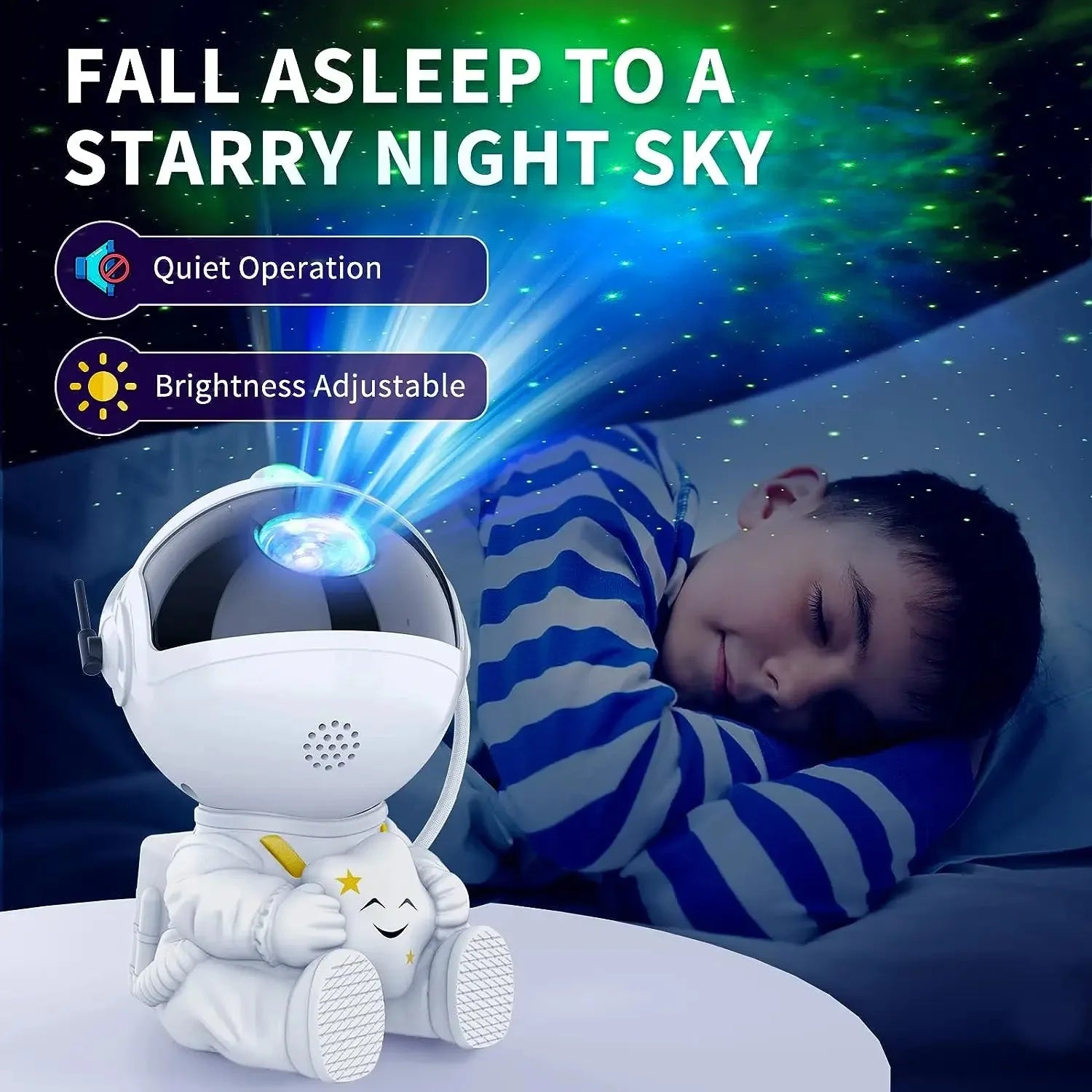Proyector Galaxia Astronauta LED – Luz Nocturna Estrellada para Habitación